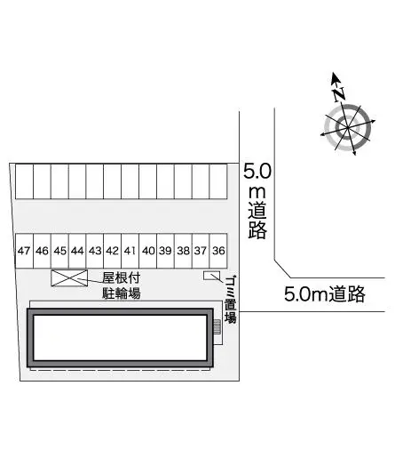 ★手数料０円★鎌ケ谷市北中沢２丁目　月極駐車場（LP）